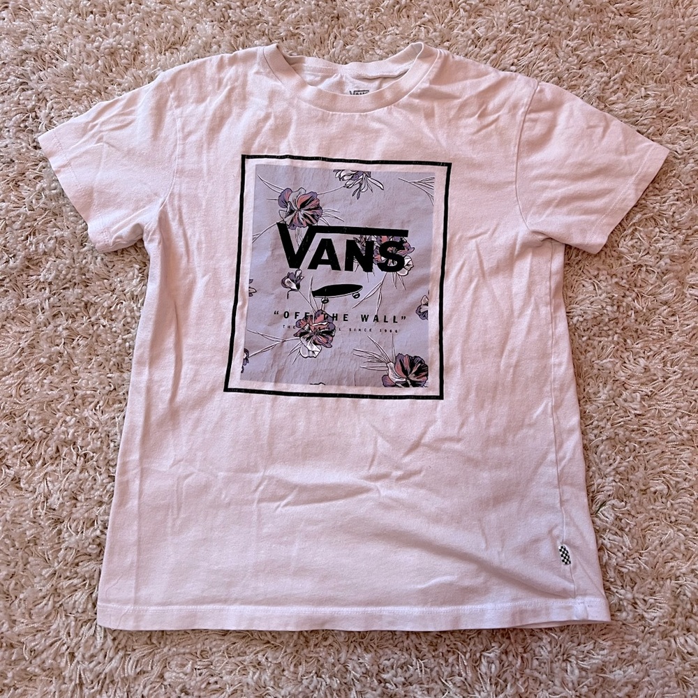 VANS Purple and White Women’s Graphic Tee
